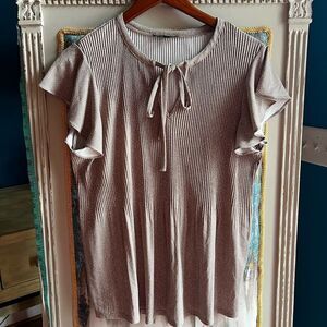 Adrianna Papell Short Flutter Sleeve Top